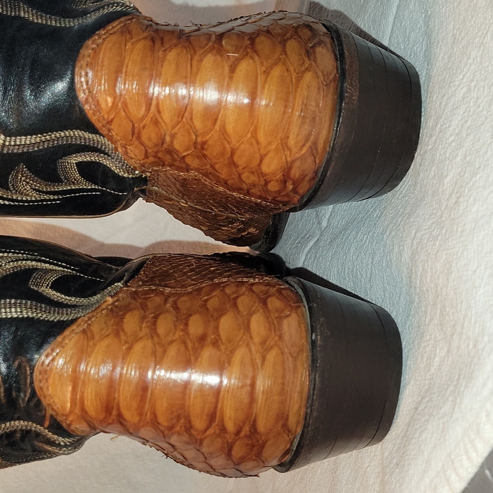 Nocona 44256 Men's Brown Leather Western Boots Sz. 8.5 D - Picture 6 of 9